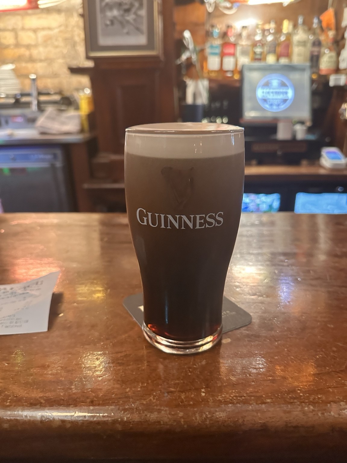 A Guinness in an Irish pub