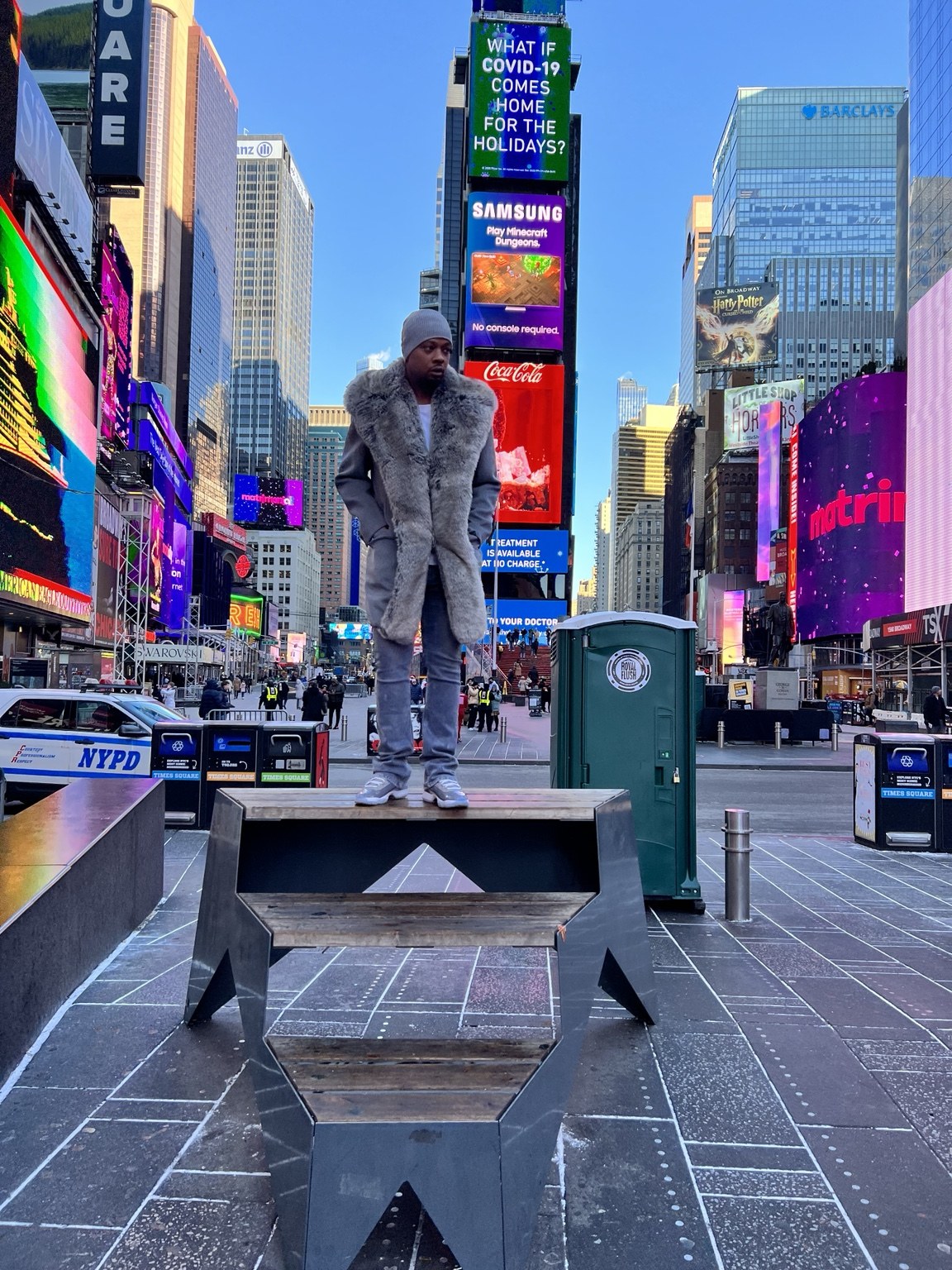 Deontae in Times Square