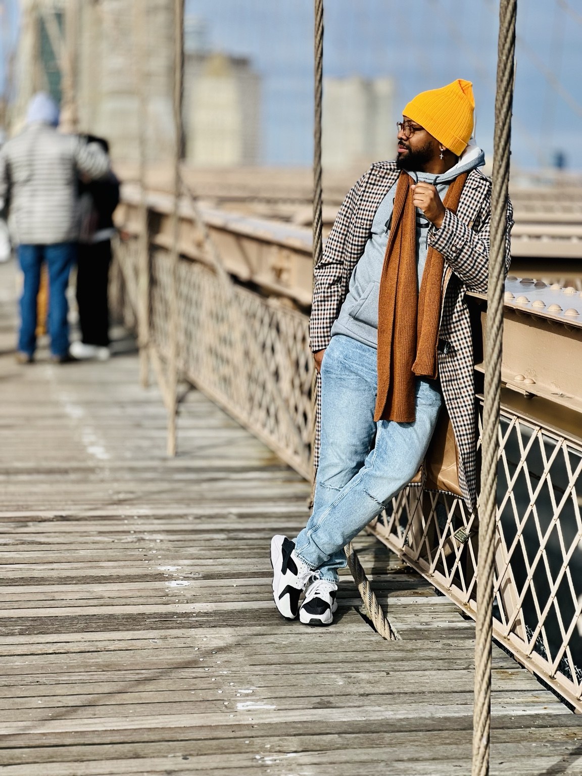 Jamere on the Brooklyn Bridge